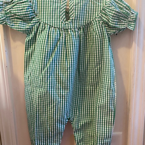 New Smocked St Patrick's Day Bubble Romper - Picture 7 of 14